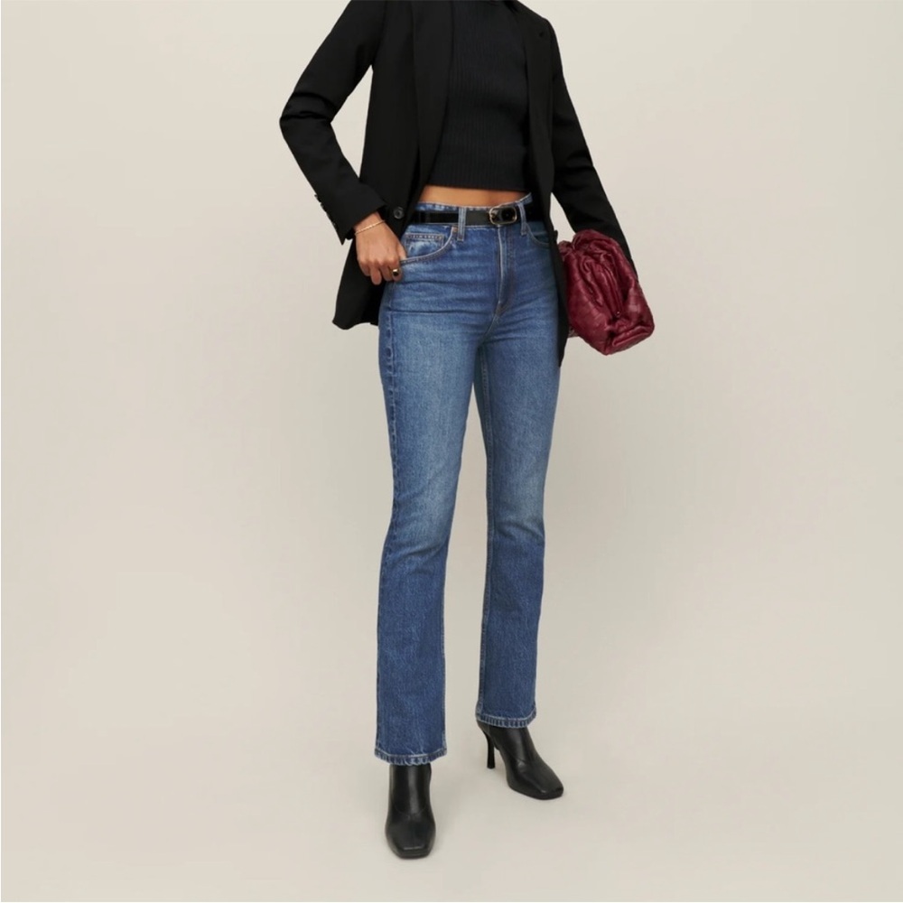 Reformation Blue Boot Cut Jeans